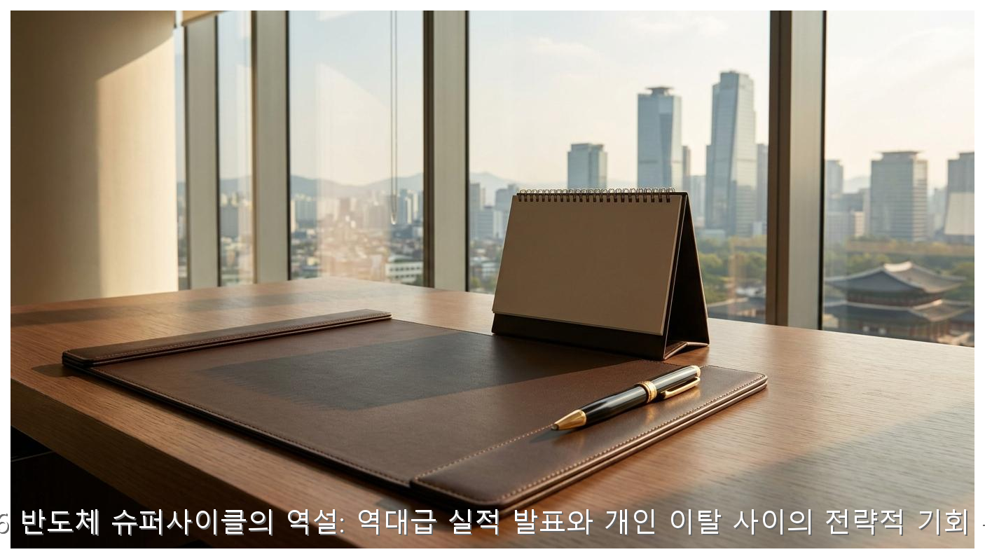 2026 반도체 실적 피봇 수급 전략 핵심 안내 및 분석 인포그래픽 (6)