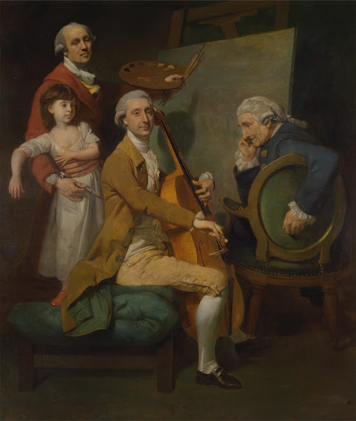 Self Portrait with His Daughter Maria Theresa James Cervetto and Giacobbe Cervet