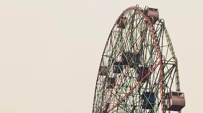 Ferris Wheel, Vintage, Theme Parks 5K Wallpaper Background