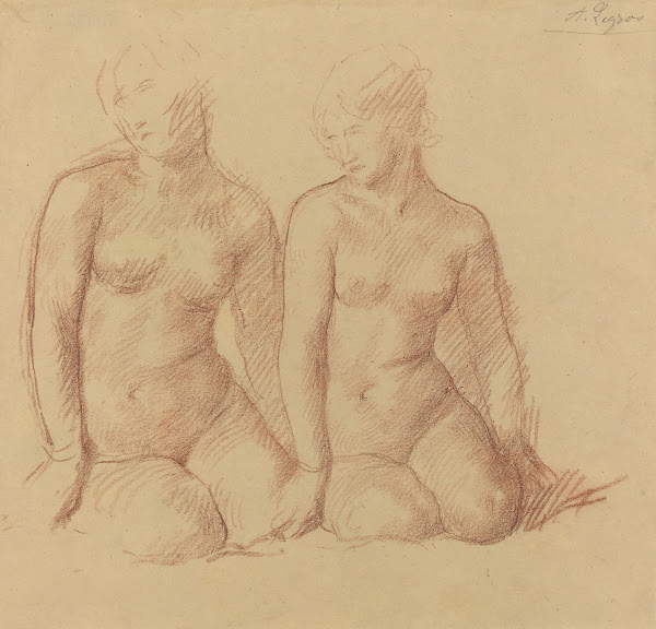 Study of Two Figures Seated Side by Side