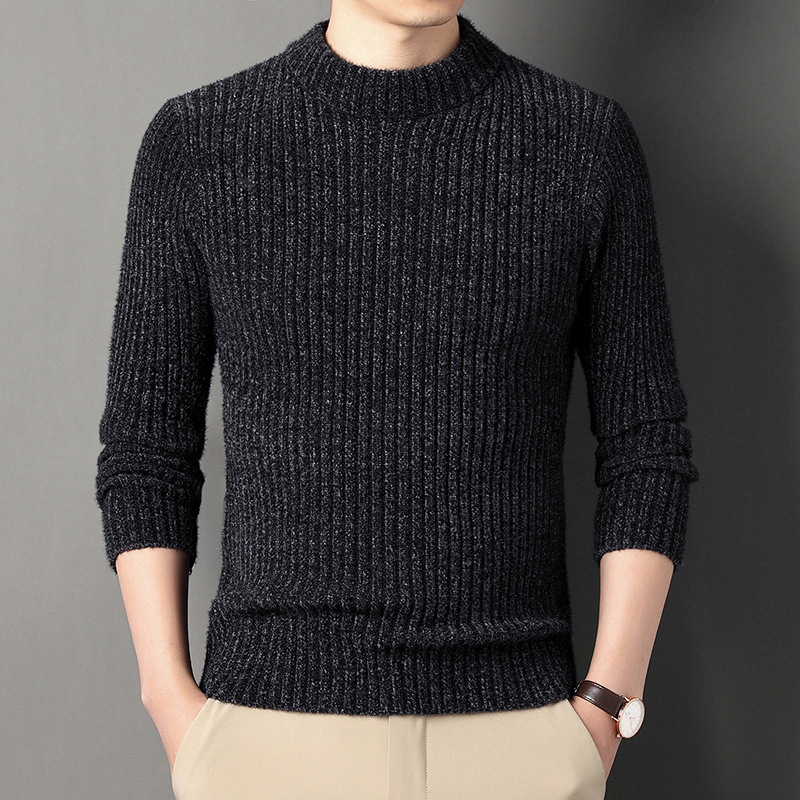 Men's winter sweater, padded, with turtleneck