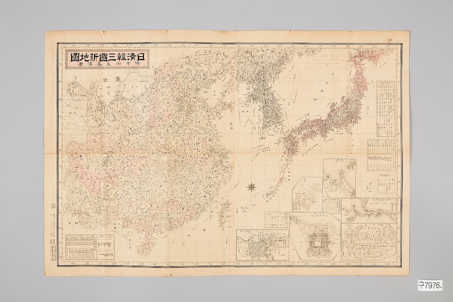 1894년_日淸韓三國新地圖