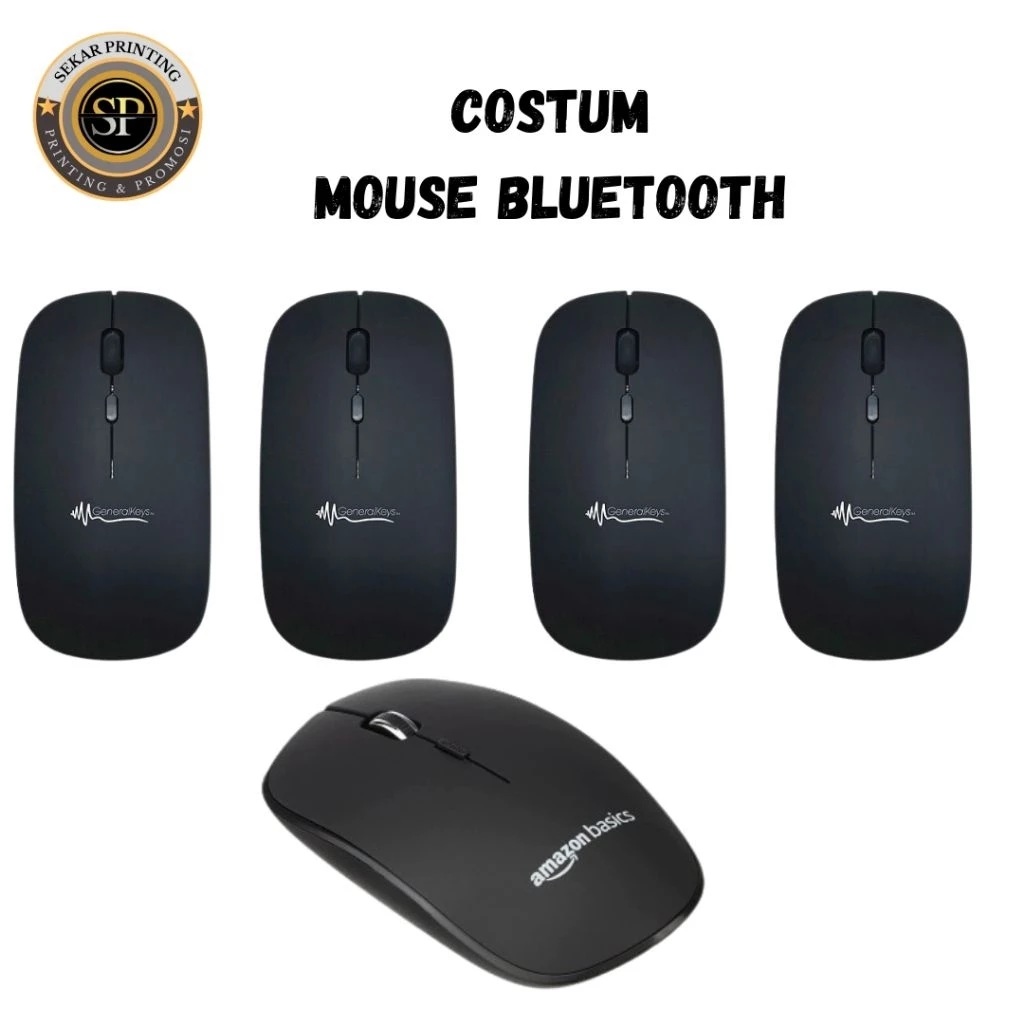 mouse bluetooth costum, costum mouse Ultra-thin silent LED,mouse Black costum, Elektronik.. — foto 2