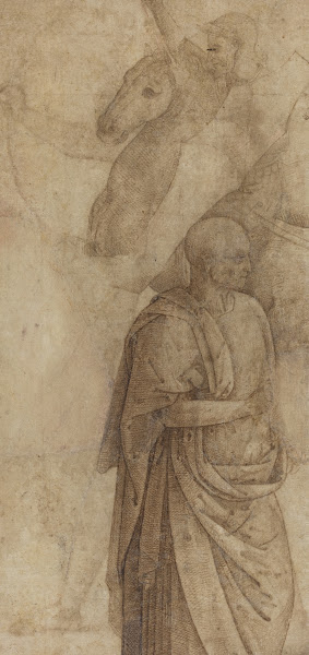 Rider and Standing Draped Man after the Antique verso c 1500