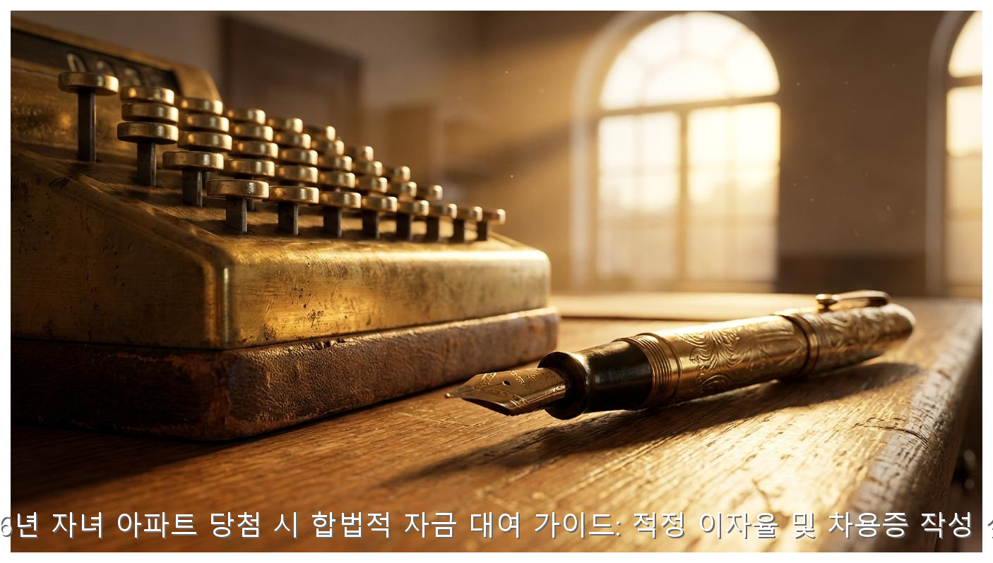 2026년 자녀 아파트 당첨 시 합법적 자금 대여 가이드: 적정 이자율 및 차용증 작성 실무 핵심 안내 및 분석 인포그래픽 (2)