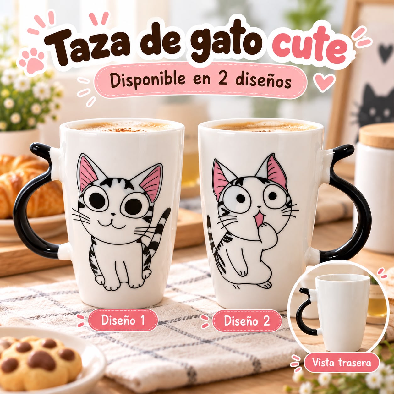 Taza de gato cute – 2 diseños