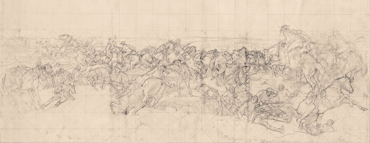 The charge of the 4th Light Horse Brigade at Beersheba 1920