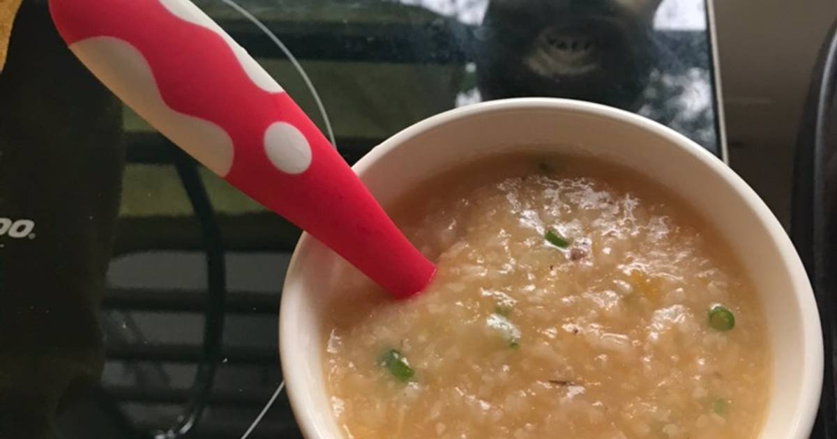 Cháo mực cho bé +11m
