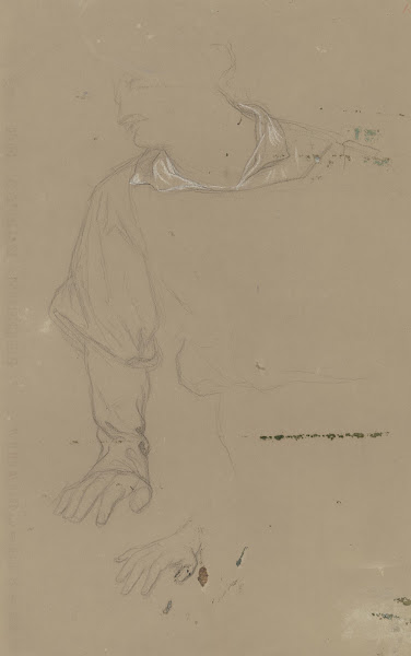 Hamlet den Arm aufstützend ca 1868