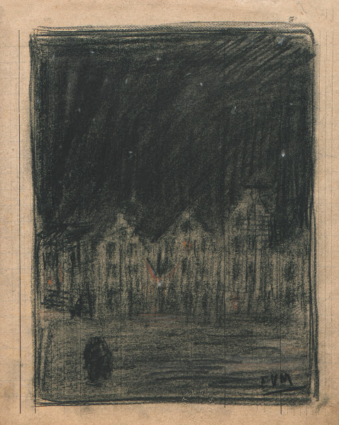 Huizen bij nacht 1899