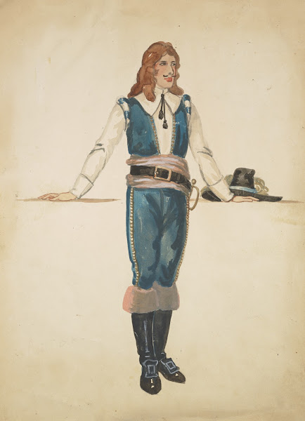 Earthly Paradise Cole white shirt Blue and gold vest and trousers 1934 1943