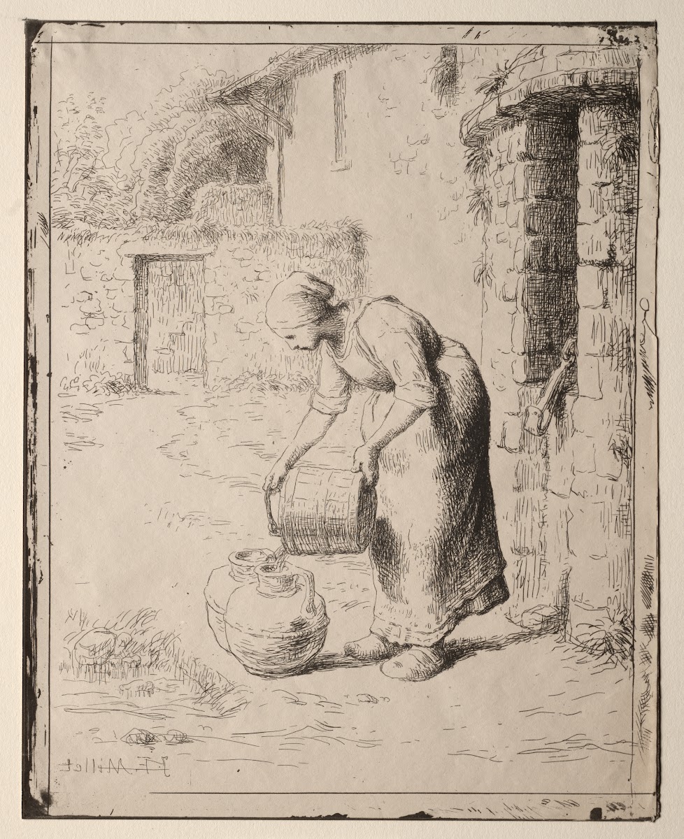 A Woman Emptying a Bucket 186263
