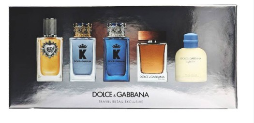 ESTUCHE MINIS DOLCE & GABBANA HOMBRE 5PZS 5ML DEVOTION + K EDT + K EDP + THE ONE + LIGHT BLUE