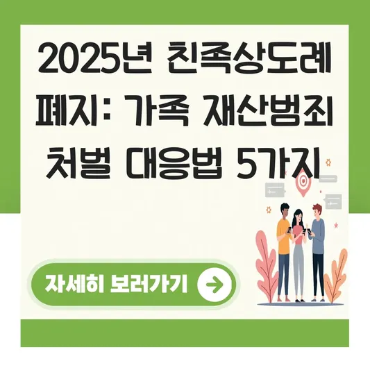 친족상도례 폐지 판결에 따른 가족 간 재산 범죄 처벌 범위 및 대응 방안 대표 이미지