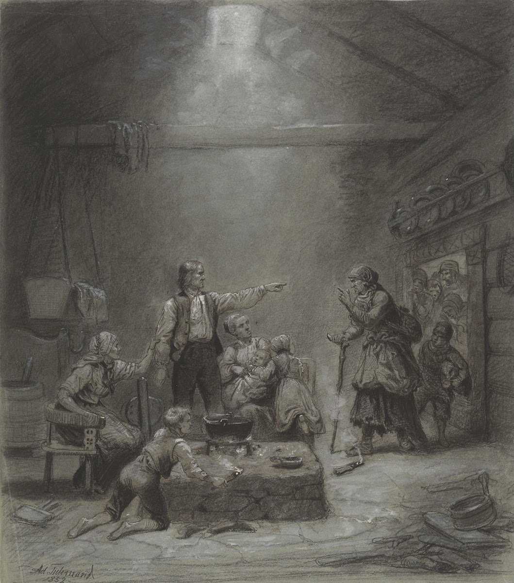 Fantefølge i en bondestue 1852