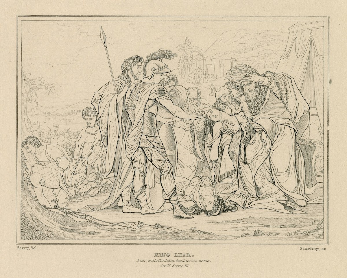 King Lear Lear with Cordelia dead in his arms act V scene III 19th century