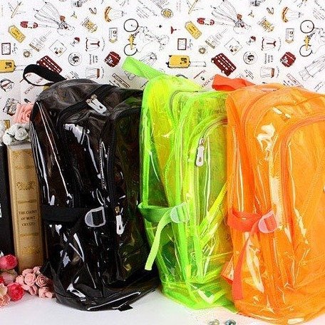 PVC backpack, waterproof, candy colors
