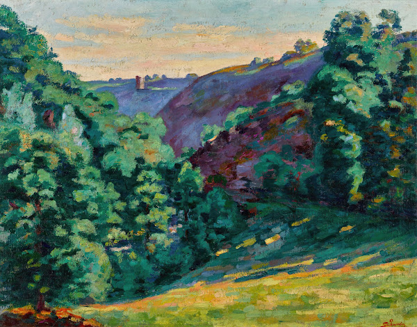 Le Ravin de la folie vue de Chateau Crozant 1910