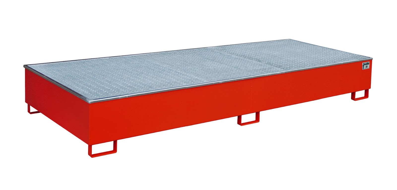 Stellingopvangbak met PE-binnenbak Stellingopvangbak RW-GR 3300-3 PE, gelakt, Vuurrood