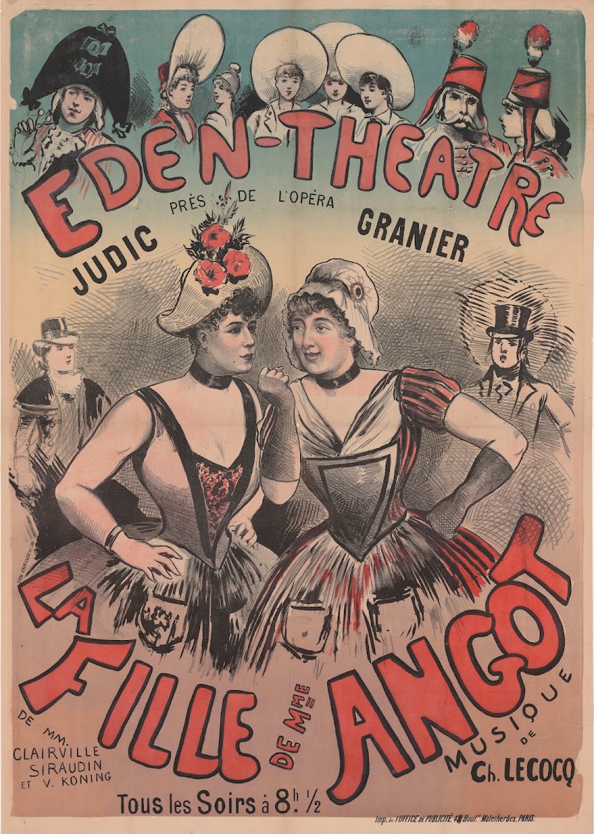 Eden ThéÂTreJudic Granier La Fille De Mme Angot 1888