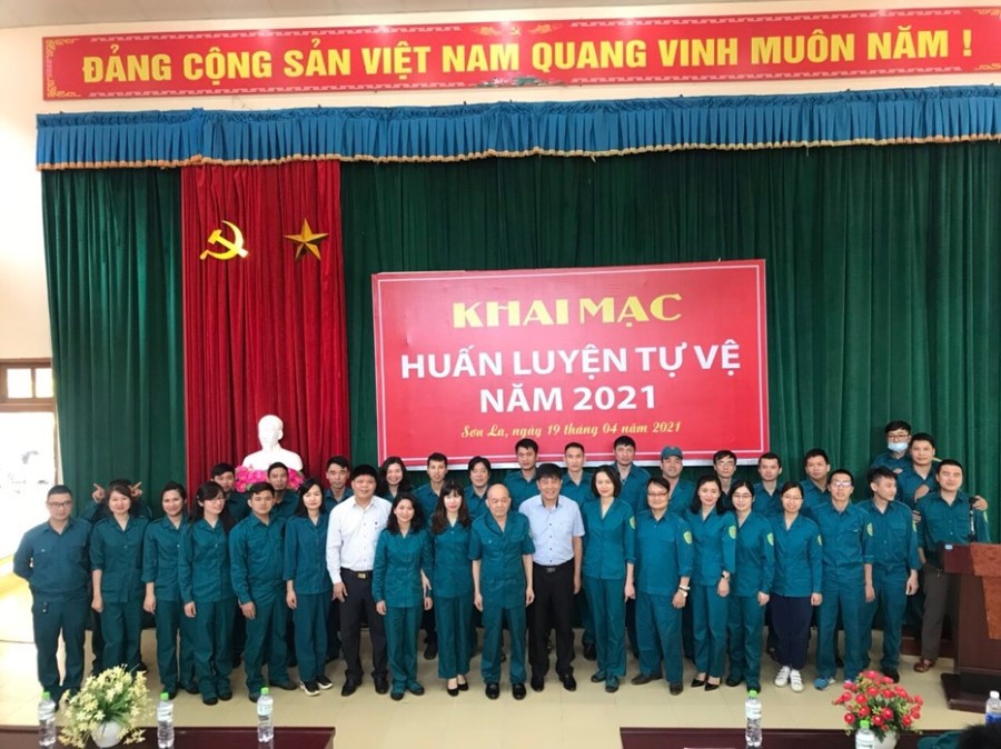 Ban Chỉ huy Quân sự Trường Đại học Tây Bắc - Ban Chỉ huy Quân sự Cục thuế tỉnh Sơn La khai mạc Huấn luyện Tự vệ năm 2021