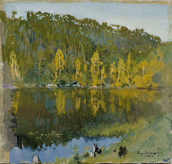 Forest Pond Landscape Study 1894