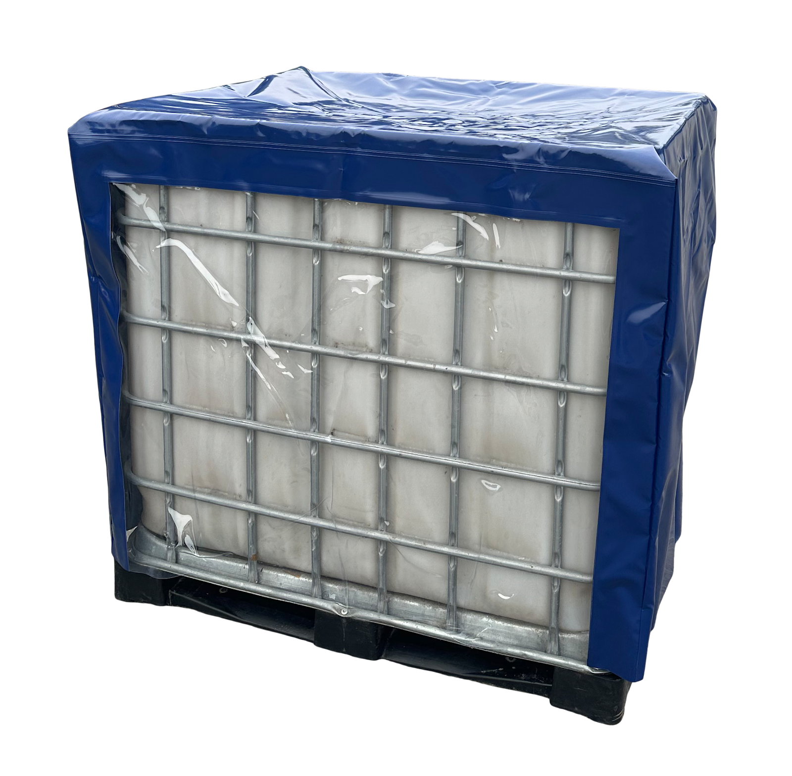 Waterdichte PVC-hoes met transparant venster voor 1000L IBC