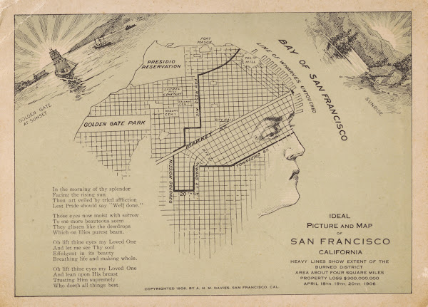 Ideal Picture And Map Of San Francisco California 1906