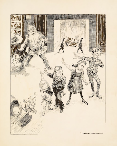 Santa Claus is rejected by a group of young children 1906