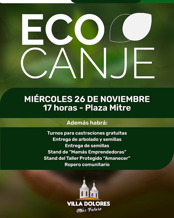 NUEVA JORNADA DE ECOCANJE EN PLAZA MITRE