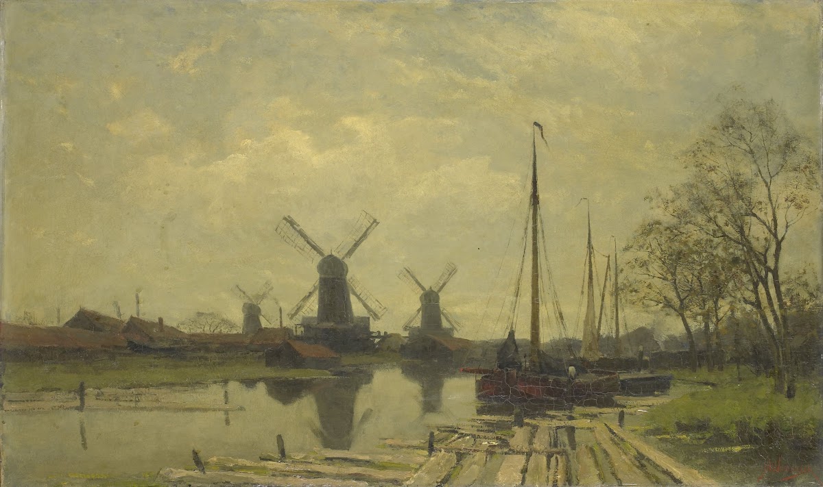 Waterway near the Baarsjes Amsterdam c 1880   c 1901