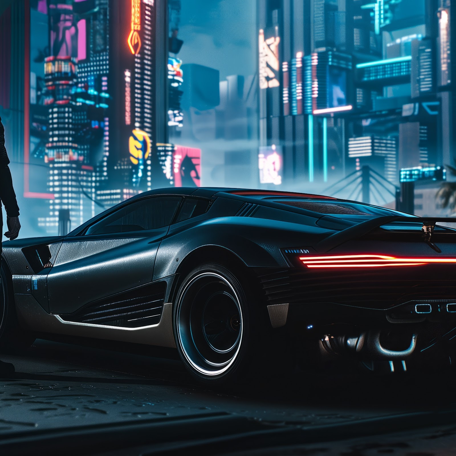 Ai Art, Illustration, Cyberpunk, Science Fiction, Sports Car 5K Wallpaper