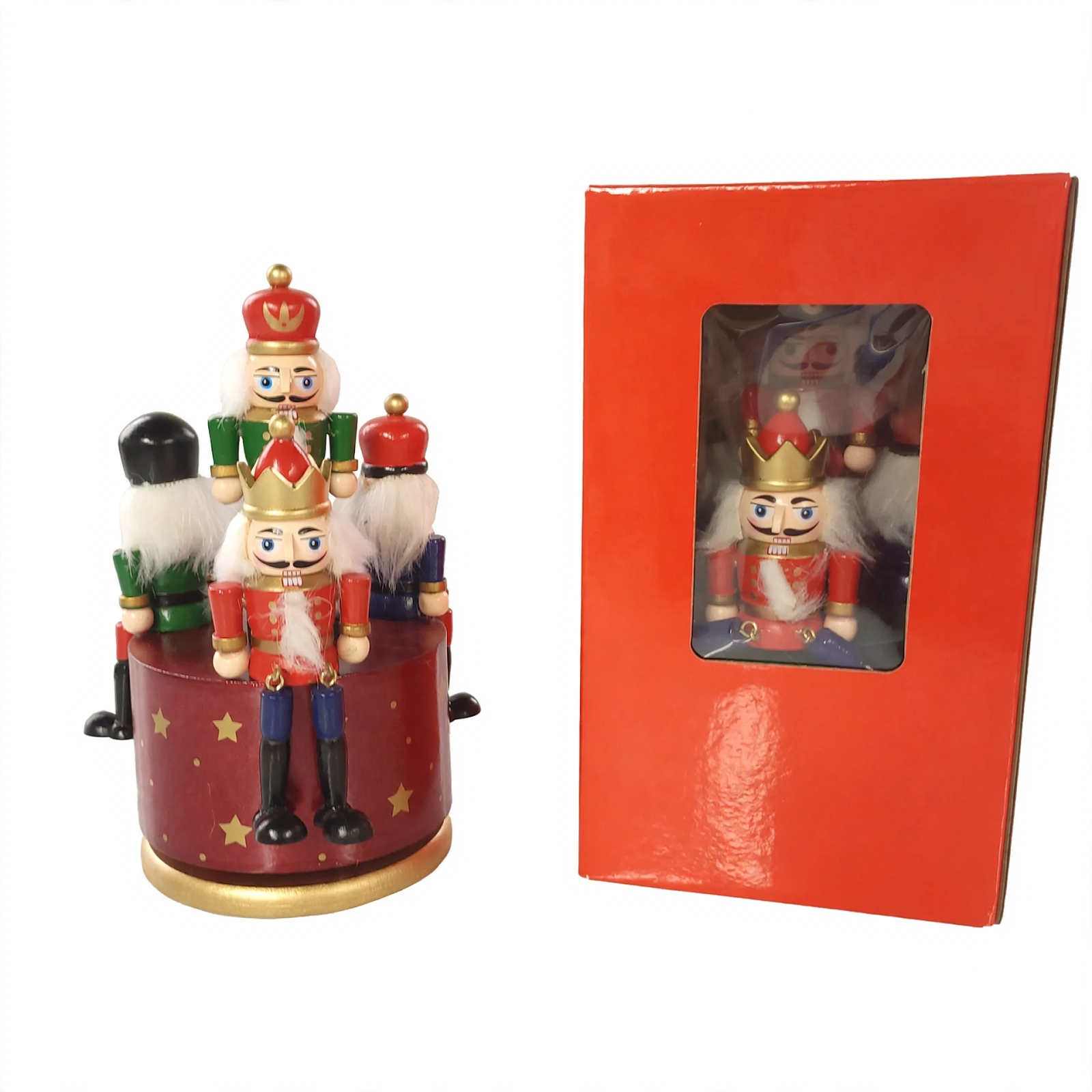Wooden Nutcracker Music Box