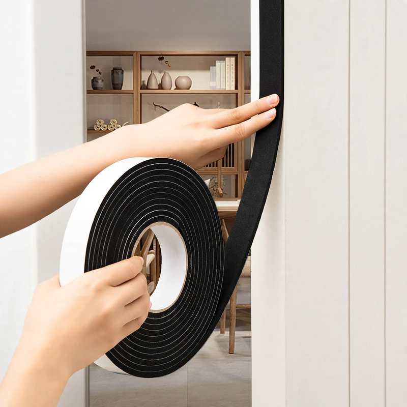 Foam sealing tape for door gaps