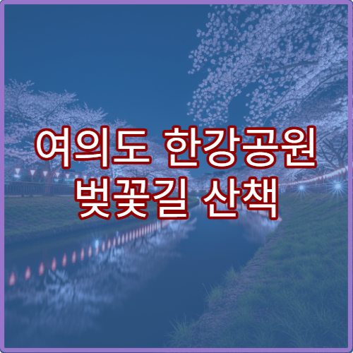 여의도 한강공원 벚꽃길 산책 코스와 사진 명소 TOP5