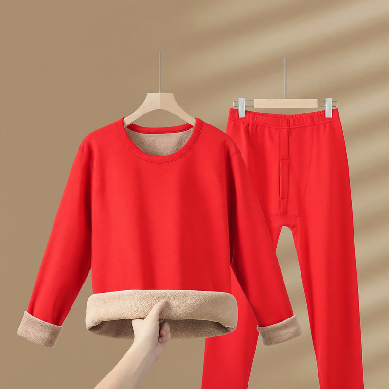 Thermisches Unterwäsche-Set mit Lammfleece-Futter