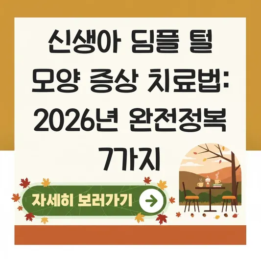 신생아 딤플 털 모양 증상 치료법