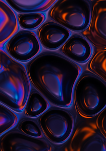 Iridescent Liquid Metal Flow