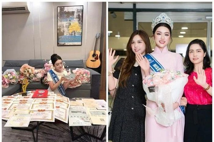 Hoa hậu Phan Phương Oanh hội ngộ gia đình, khoe góc nhà 'toàn giấy khen' - Báo Tri thức &amp; Cuộc sống