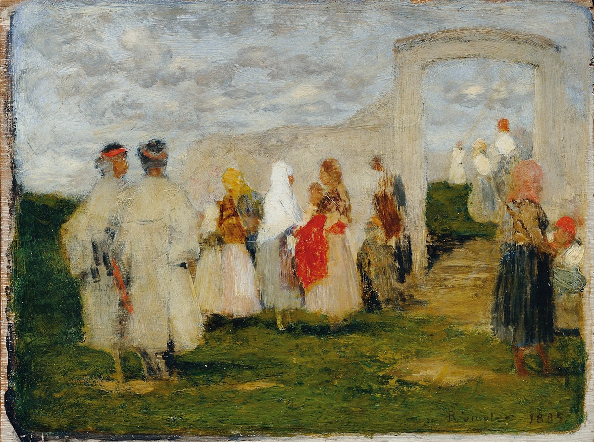 Kirchgang in Lundenburg 1885