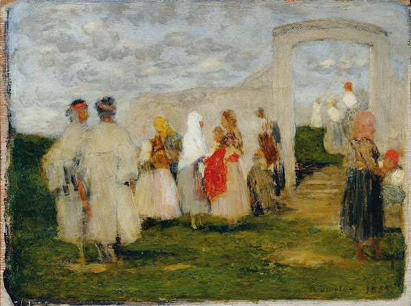 Kirchgang in Lundenburg 1885