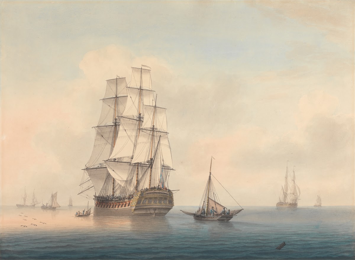 A Warship Preparing to Leave the Anchorage between 1787 and 1808