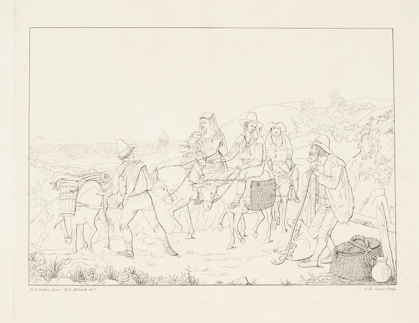 Romerske landboere drager ned fra Monte Mario til Rom 1826