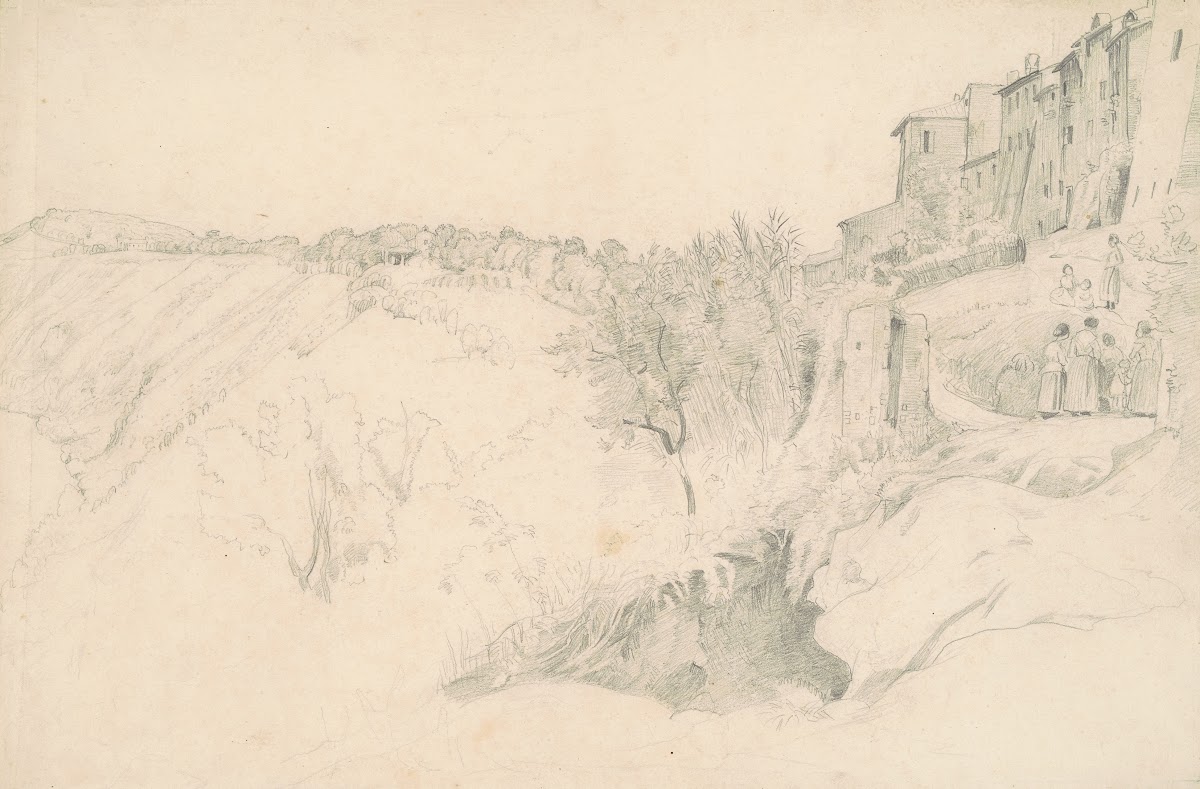Hillside with Houses and Figures 1854 1859