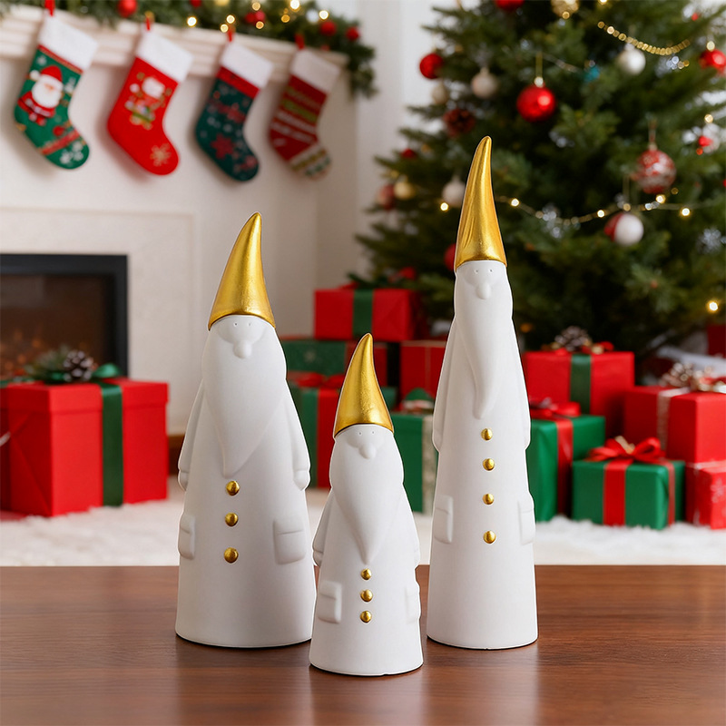 Santa Figurine Set, 3-piece combination