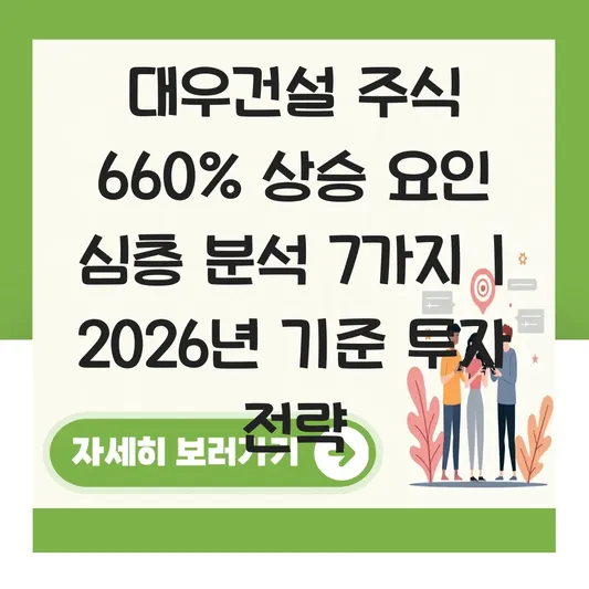 대우건설 주식 660% 상승 요인