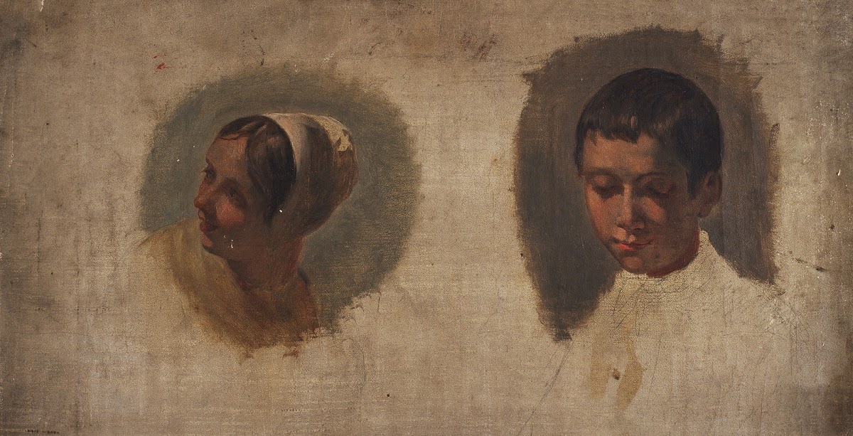 Heads study 19th century