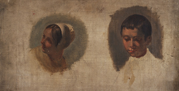 Heads study 19th century