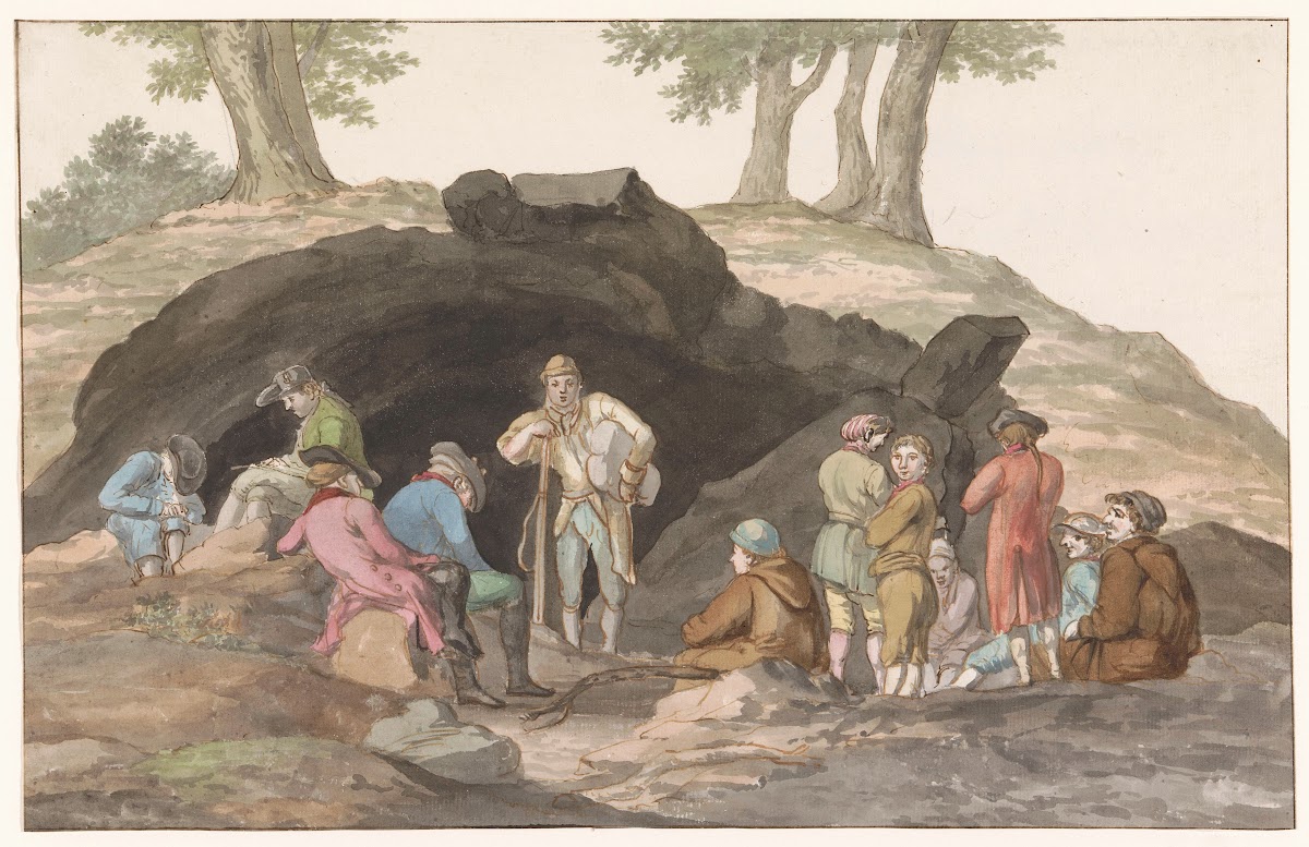 Oponthoud bij de Grotte delle Capre aan de grens bij Nemorosa en Fredda 1778