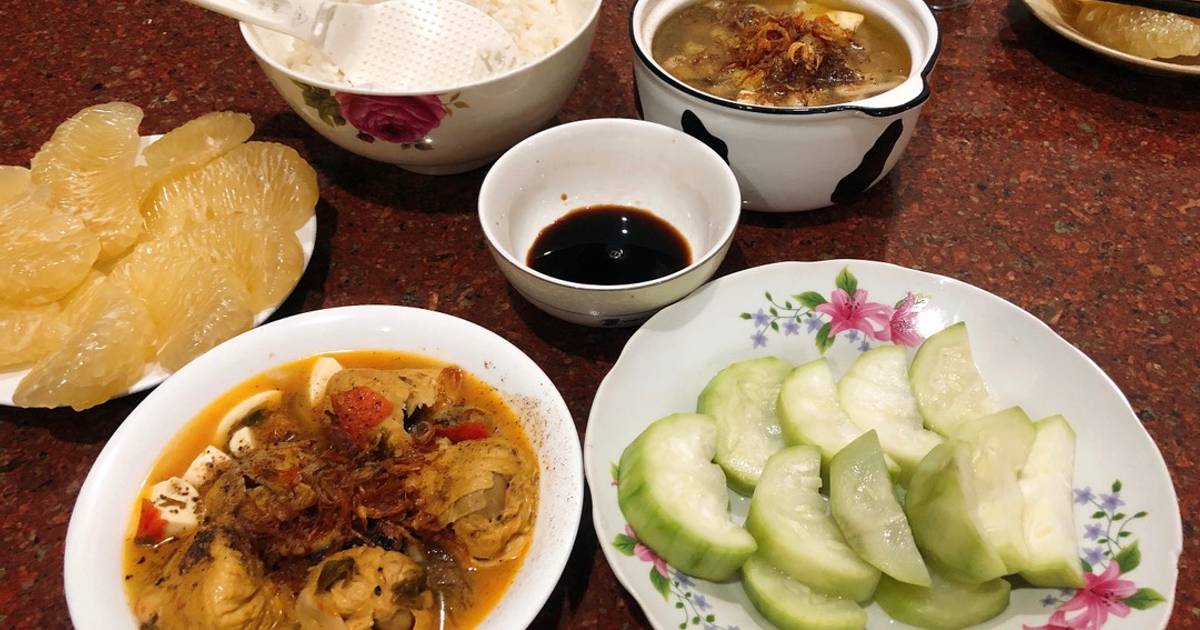 Mâm cơm chay ngày rằm